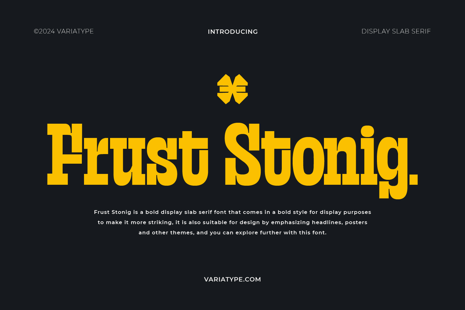 Frust Stonig - Inktrap Slab Serif