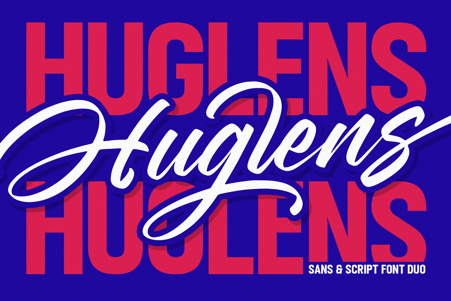 Huglens - Sans & Script Font Duo
